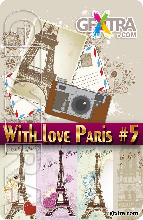 With love from Paris #5 - Stock Vector