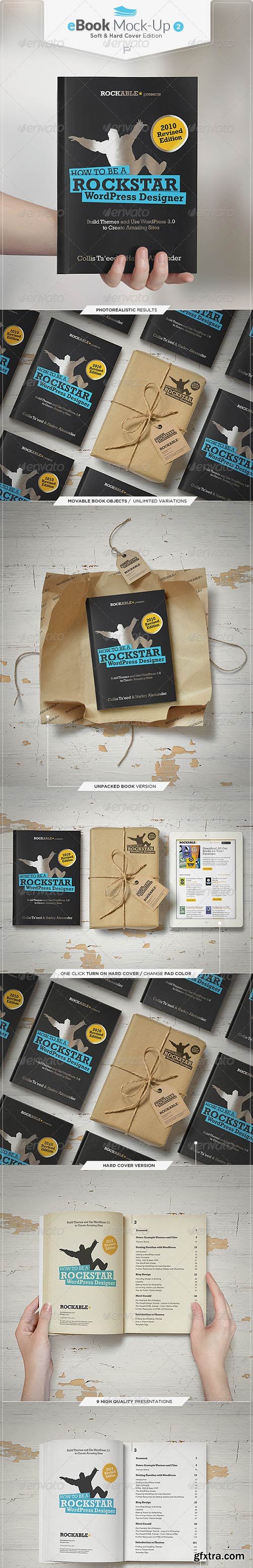 GraphicRiver - eBook Mock-Up Set 2 / Soft & Hard Cover Edition 6887101