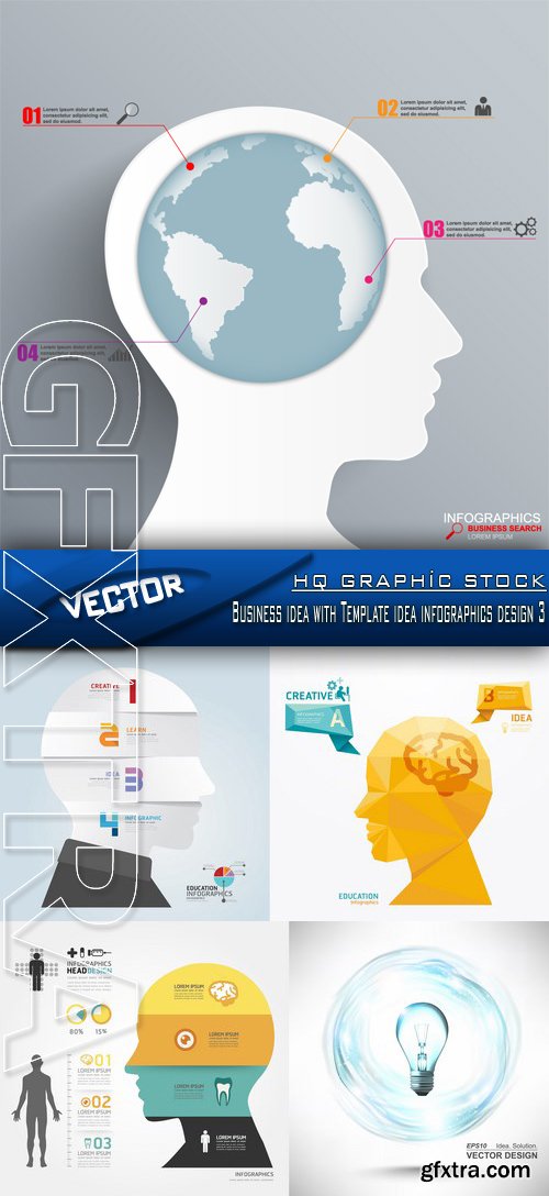 Stock Vector - Business idea with Template idea infographics design 3