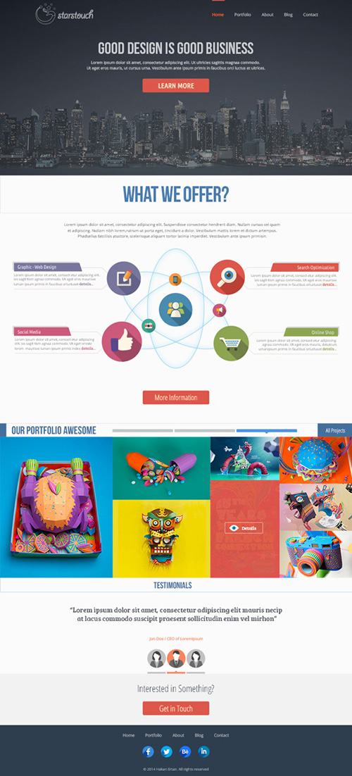 PSD Web Template - StarsTouch