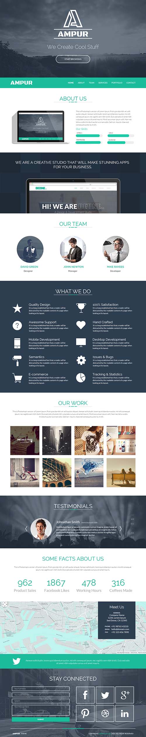 PSD Web Template - Ampur - A Creative Agency Theme