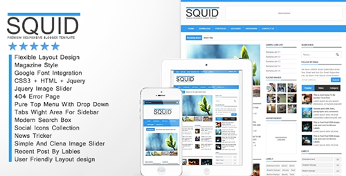 ThemeForest - Squid v1.1 - Clean Responsive Blogger Template
