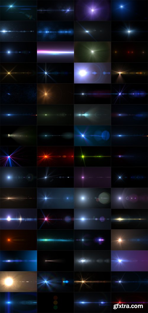62 Light Flares PNG Collection