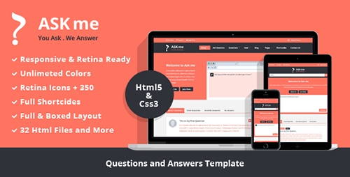 ThemeForest - Ask me - Responsive Questions and Answers Template - RIP