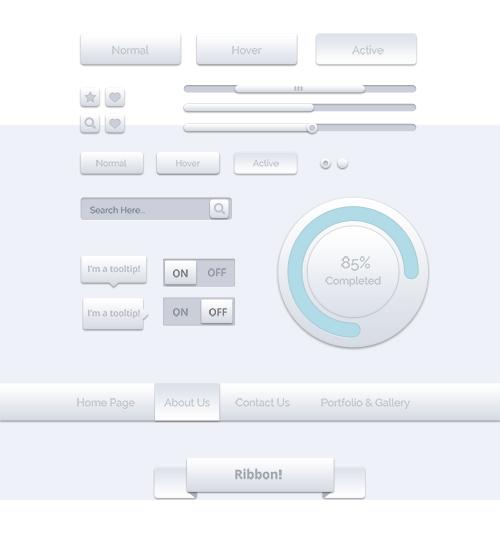 PSD Web Design - Clean UI Kit