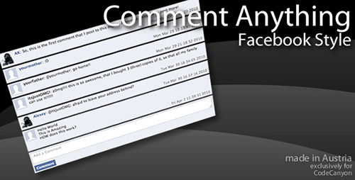CodeCanyon - Comment Anything - Facebook Style