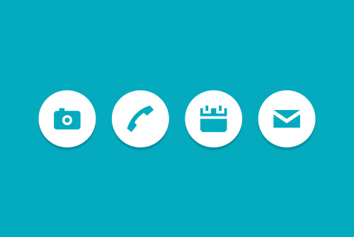 PSD Web Icons - Big circle icons 2014