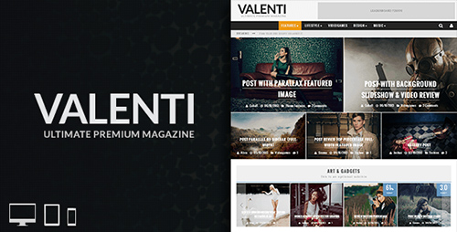 ThemeForest - Valenti v2.4 - WordPress HD Review Magazine News Theme