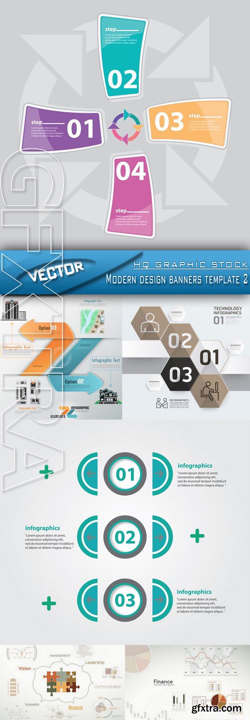 Stock Vector - Modern design banners template 2