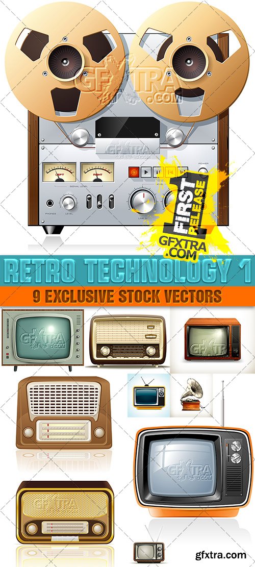 Old technology - VectorStock