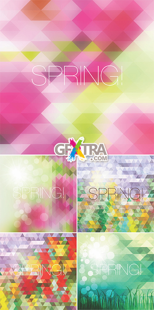 Bright mosaic spring backgrounds