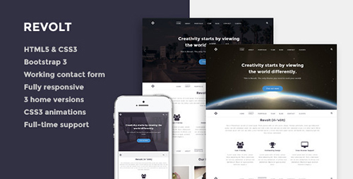 ThemeForest - Revolt - Responsive One-Page HTML5 Template - RIP