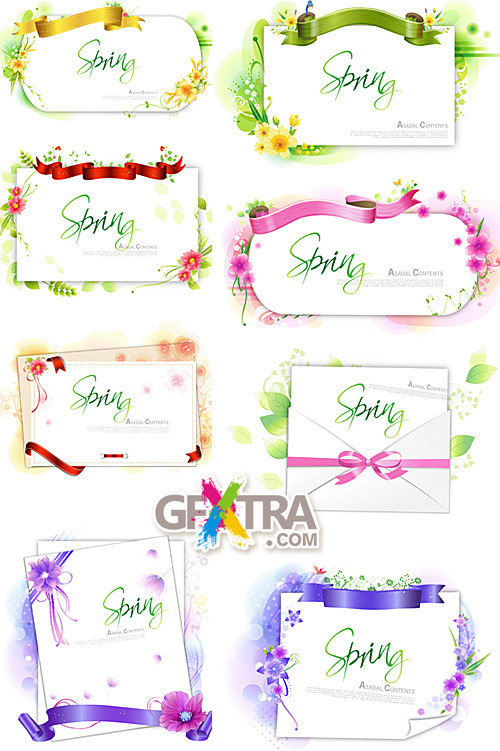 Spring frames with ribbons