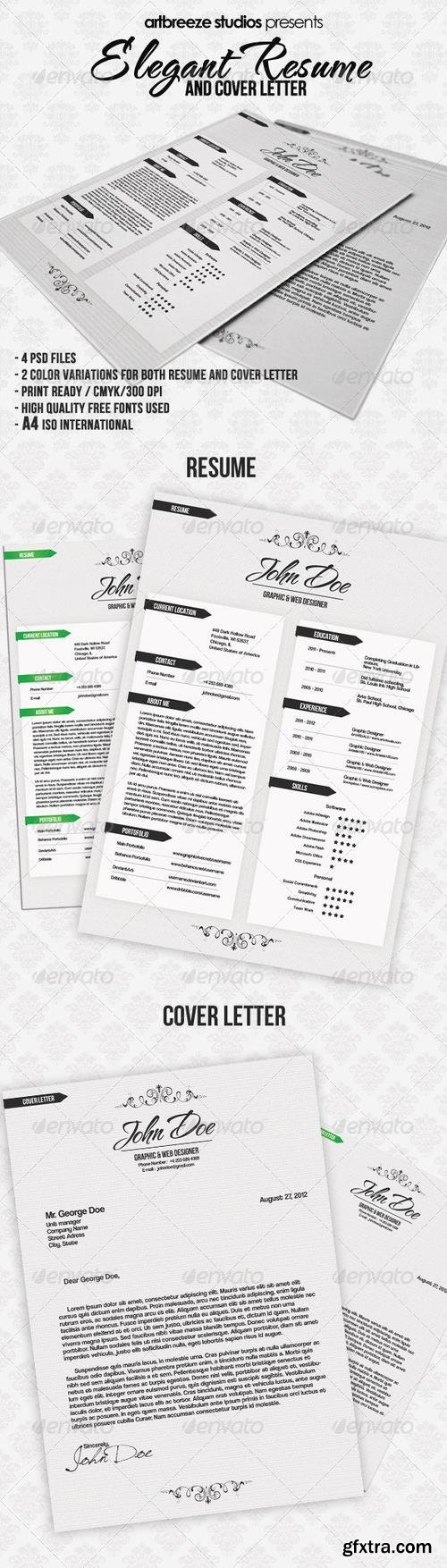 GraphicRiver - Elegant Resume and Cover Letter - 2865911