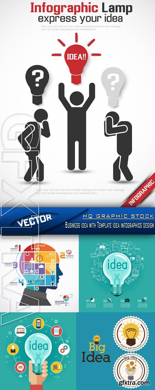 Stock Vector - Business idea with Template idea infographics design