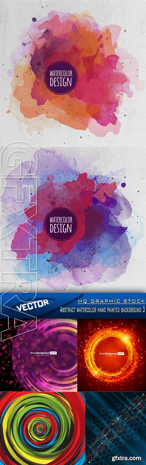 Stock Vector - Abstract watercolor hand painted background 3