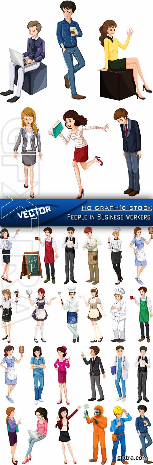 Stock Vector - People in Business workers vector