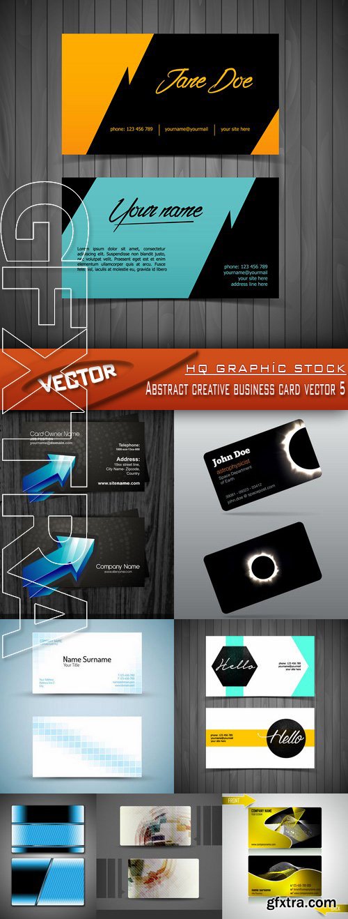 Stock Vector - Abstract creative business card vector 5