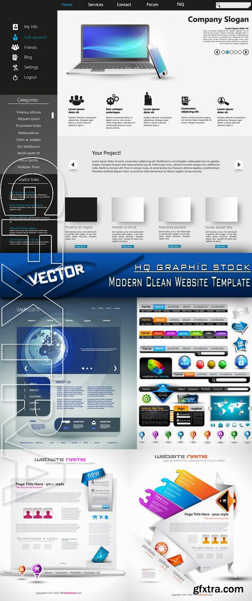 Stock Vector - Modern Clean Website Template