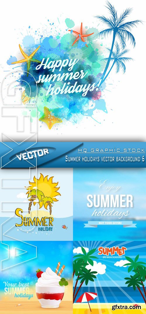 Stock Vector - Summer holidays vector background 6