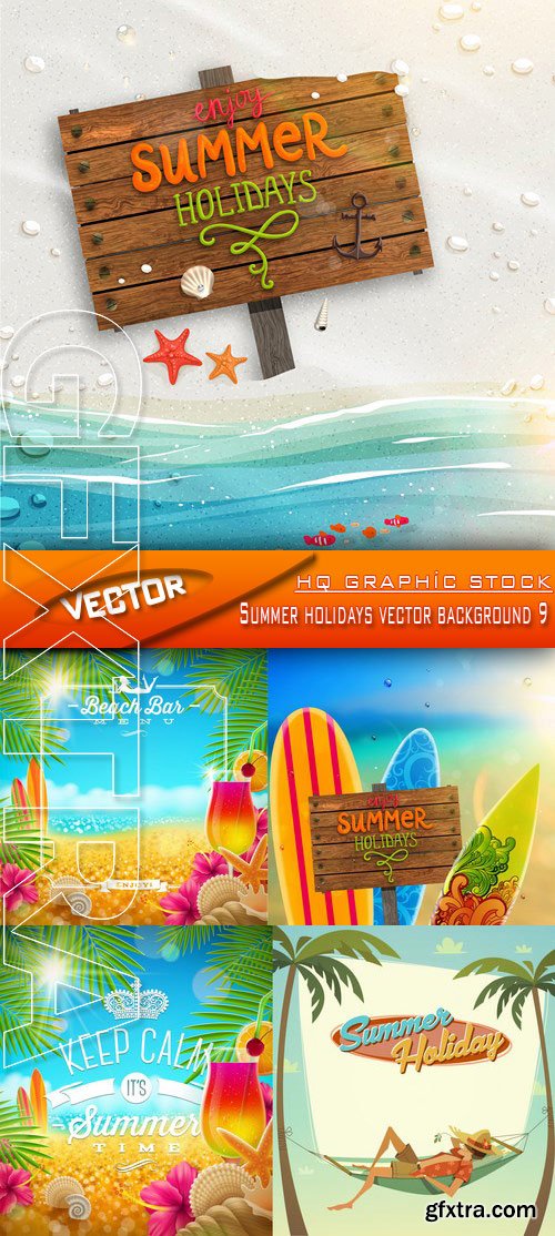 Stock Vector - Summer holidays vector background 9