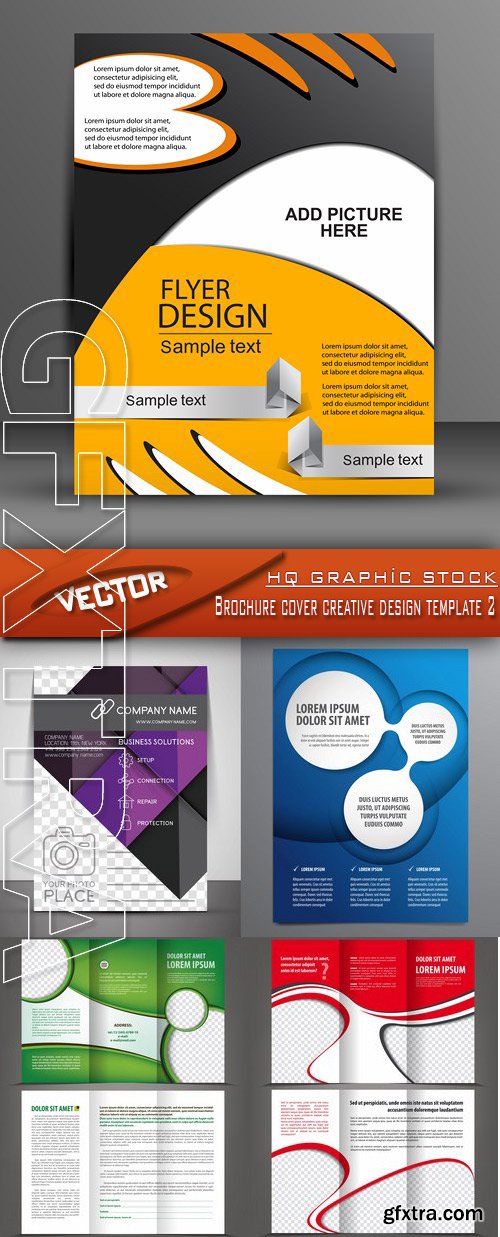 Stock Vector - Brochure cover creative design template 2