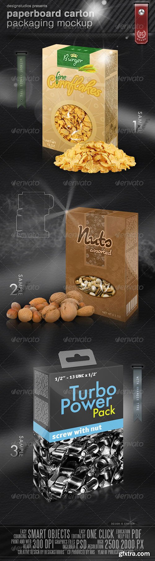 GraphicRiver - Paperboard Carton Packaging Mock-Up