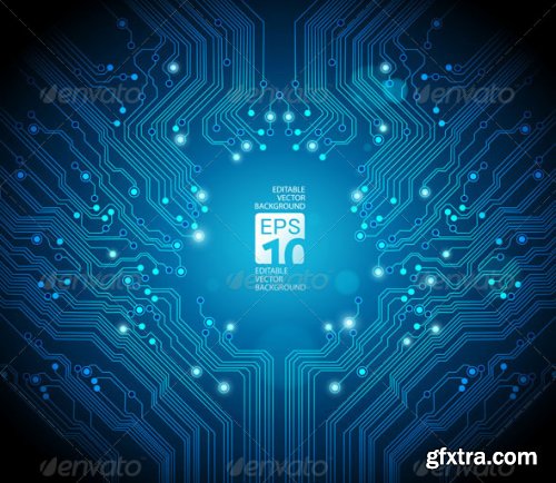 GraphicRiver - Abstract Circuit Board Background - 2 - 498963