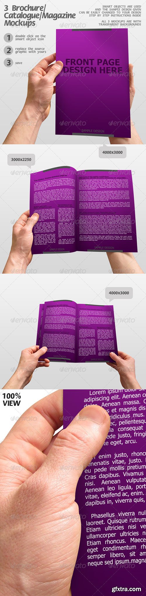 GraphicRiver - 3 Brochure / Catalogue / Magazine Mockups