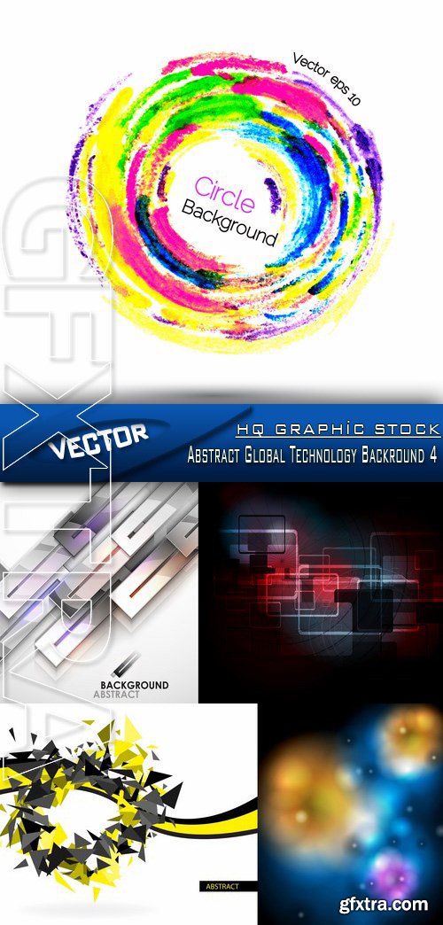 Stock Vector - Abstract Global Technology Backround 4