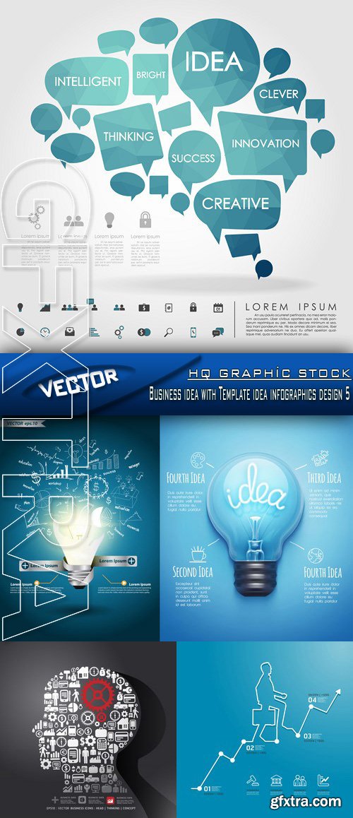 Stock Vector - Business idea with Template idea infographics design 5