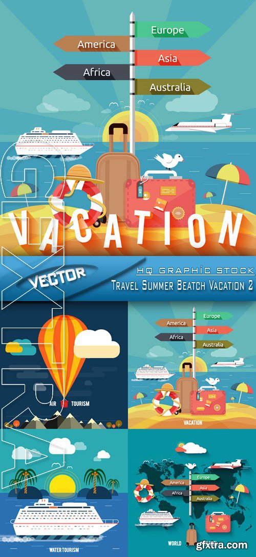 Stock Vector - Travel Summer Beatch Vacation 2