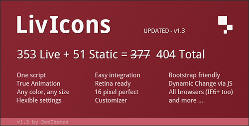 CodeCanyon - LivIcons v1.3 - 303 Truly Animated Vector Icons