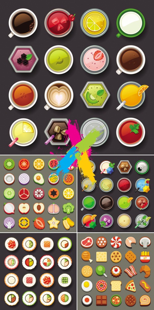 Food & Drink Icons Vector