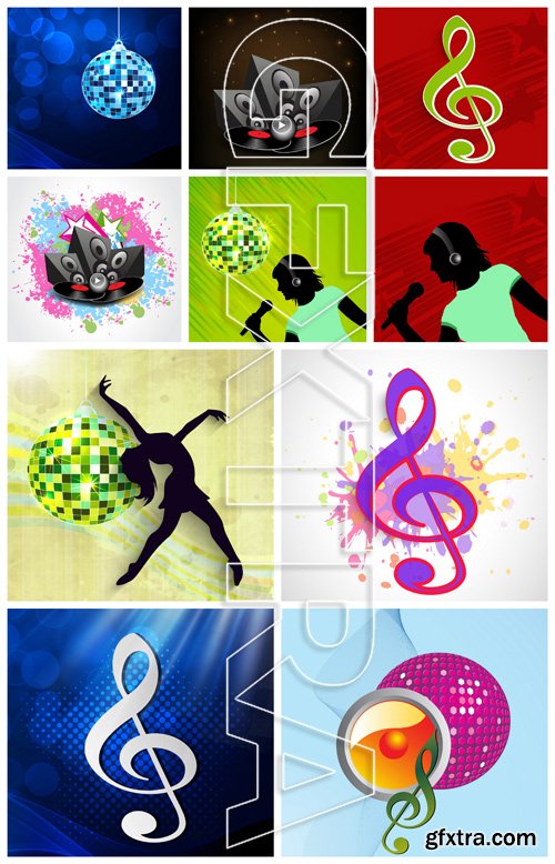 Music Vector Backgrounds Pack 5