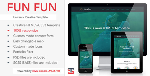 ThemeForest - Fun Fun - Universal multipurpose HTML5 Template - RIP