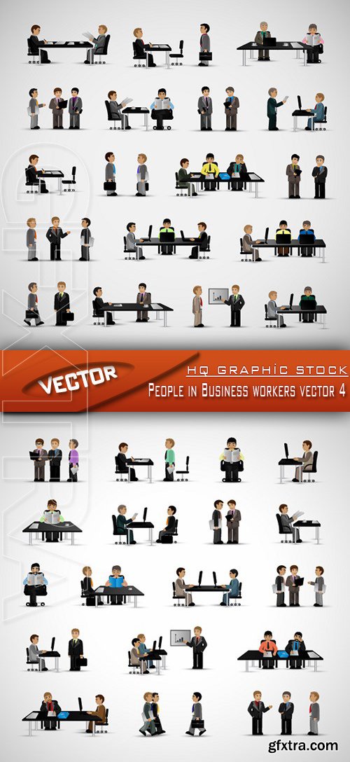 Stock Vector - People in Business workers vector 4