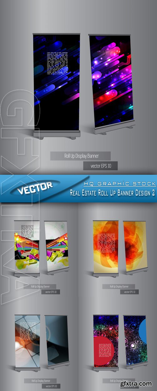 Stock Vector - Real Estate Roll Up Banner Design 2
