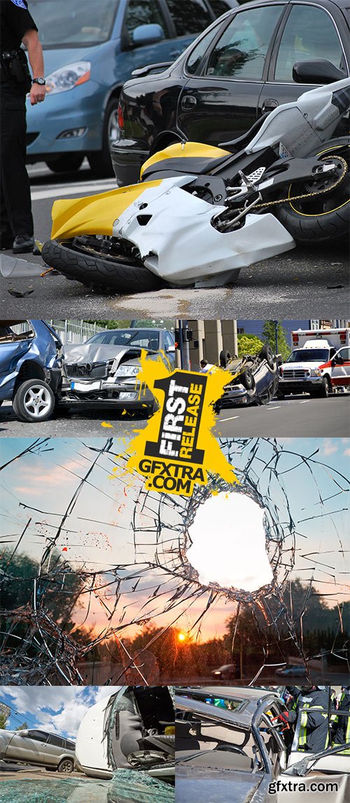 Stock Photo: Two cars crashed