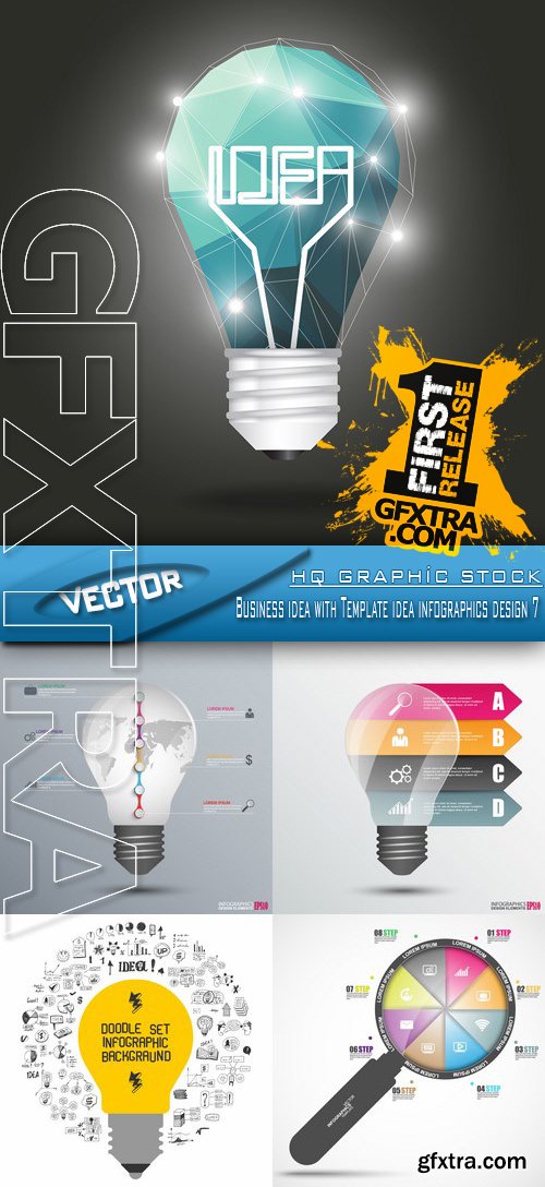 Stock Vector - Business idea with Template idea infographics design 7