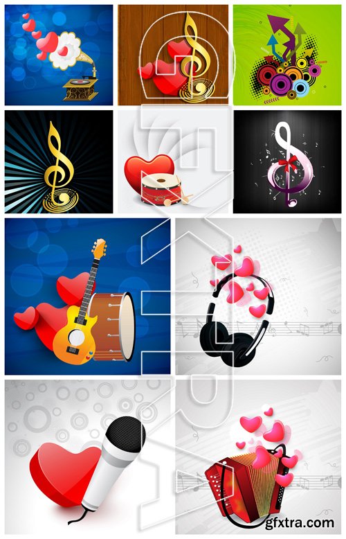 Music Vector Backgrounds Pack 6