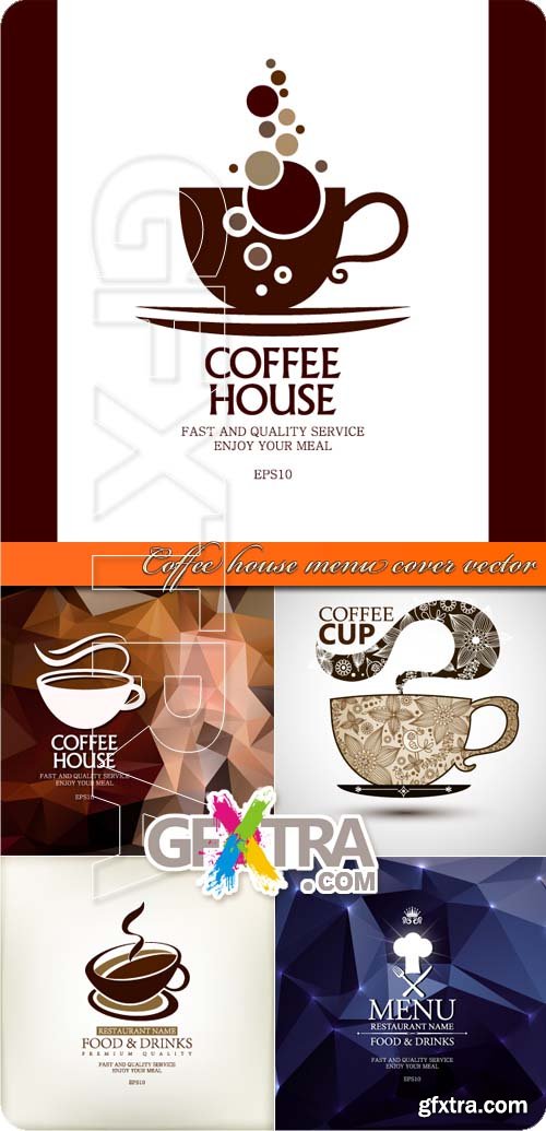 Coffee house menu cover vector