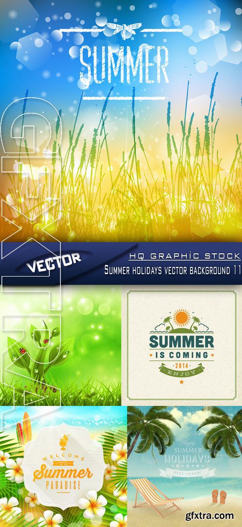 Stock Vector - Summer holidays vector background 11