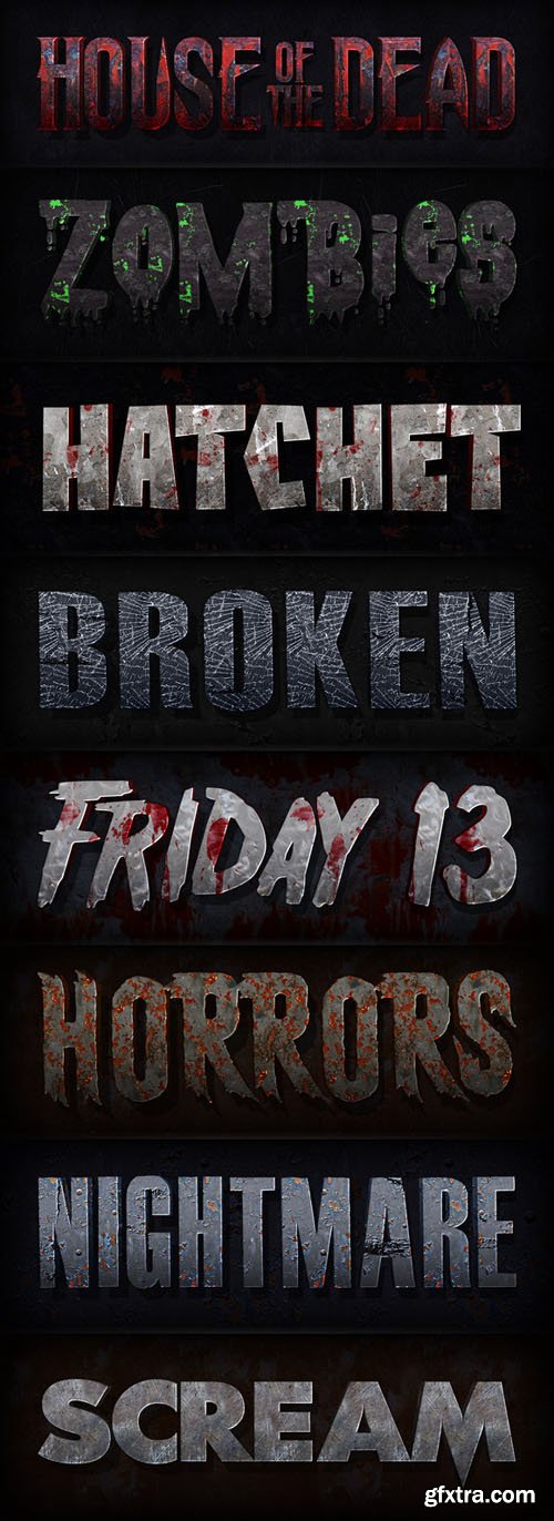 Horror Movie 3D Text for Photoshop