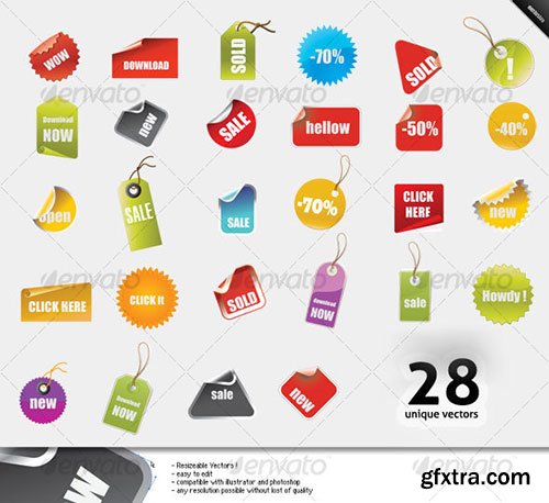 GraphicRiver - badges, tags, seals and banners ( vector )