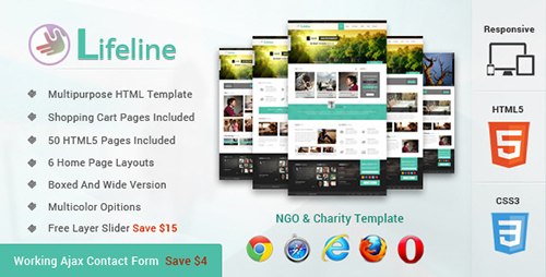 ThemeForest - Lifeline NGO and Charity v1.8 - Responsive HTML Template - FULL
