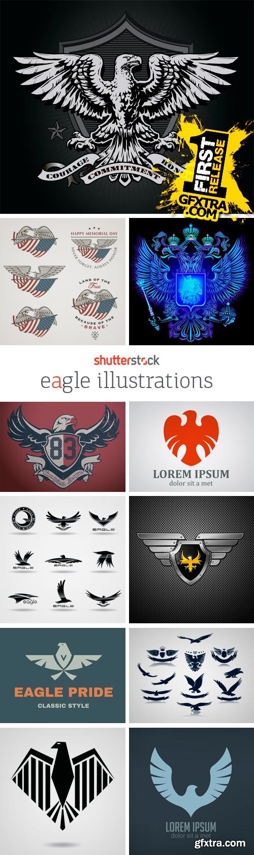 Eagle Illustrations 25xEPS