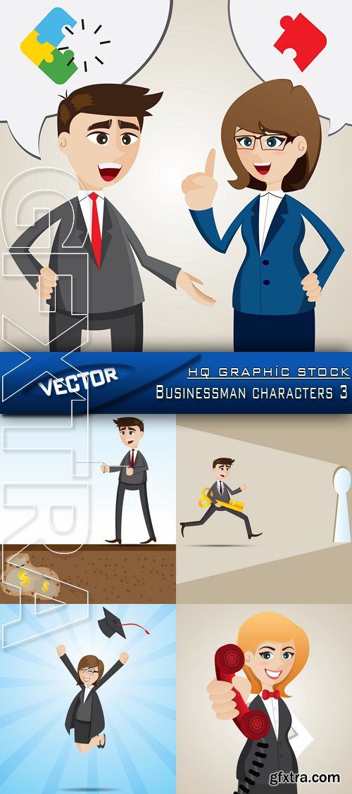 Stock Vector - Businessman characters 3