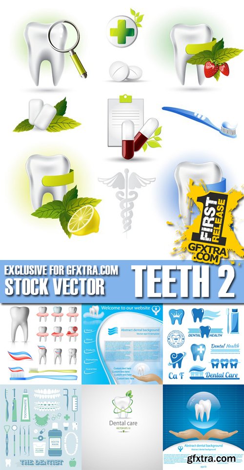 Stock Vectors - Teeth 2, 25xEPS