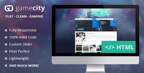 ThemeForest - GameCIty - A Flat & Responsive Gaming Template - RIP